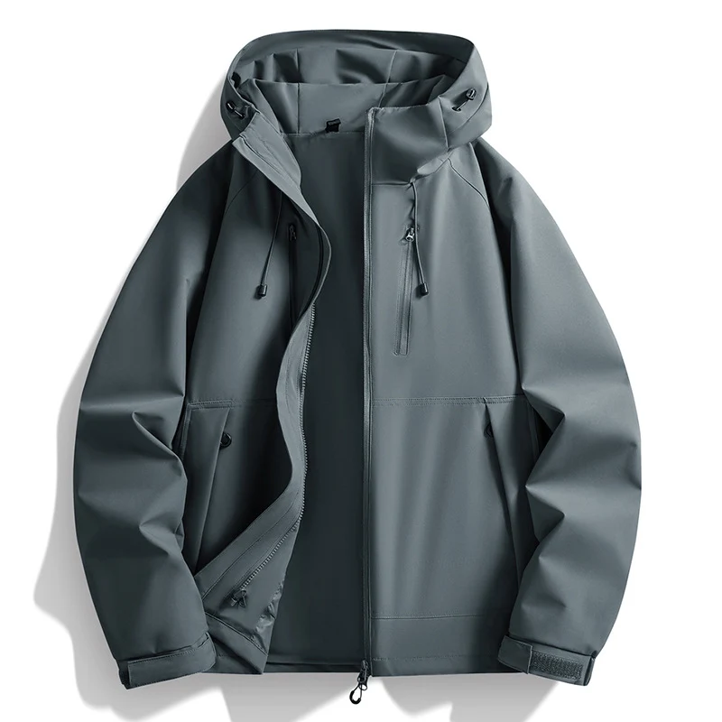 Herren Softshelljacke mit Kapuze, winddichter Außenlage, verstellbarem Saum & Reißverschluss-Taschen Nord Taschen