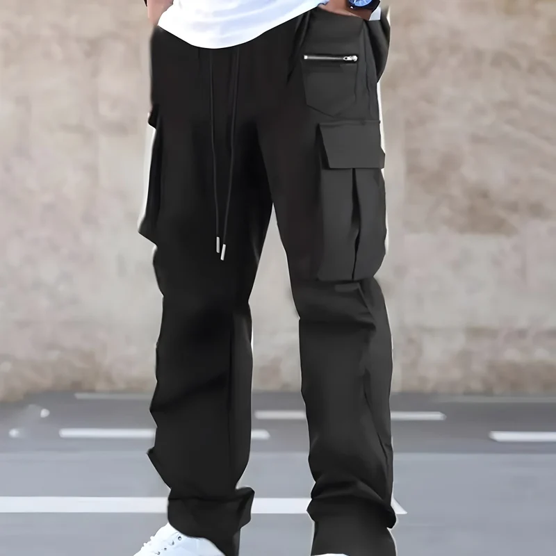 Herren Baggy‑Utility‑Cargohose mit Mehrfachtaschen, verstärkten Knieeinsätzen & Kordelbund Nord Taschen