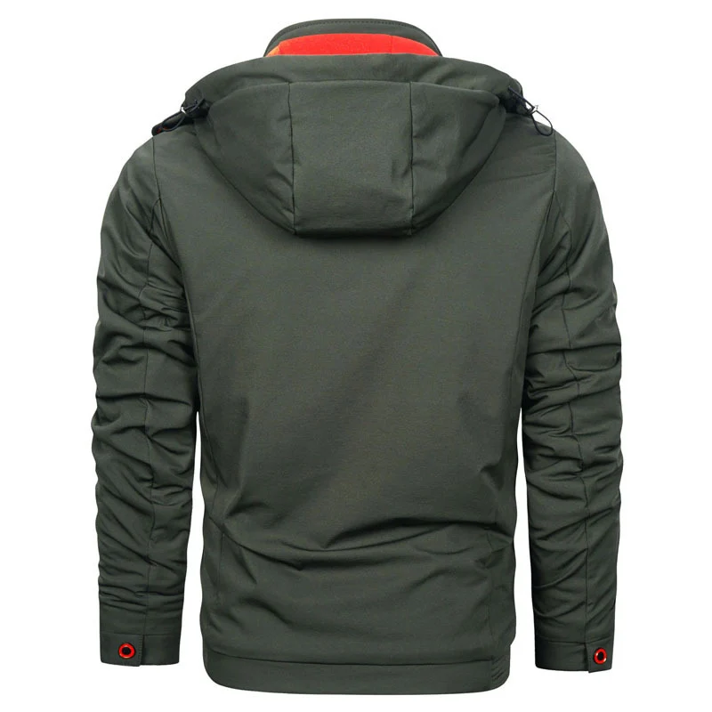 Herren Softshell-Utilityjacke mit abnehmbarer Kapuze, winddichter Membran und Reißverschluss-Brusttasche Nord Taschen