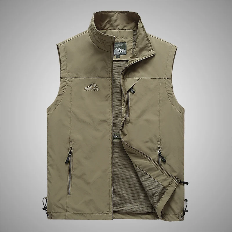 Herren Softshell-Outdoorweste mit atmungsaktivem Meshfutter, Reißverschlusstaschen und Stehkragen Nord Taschen