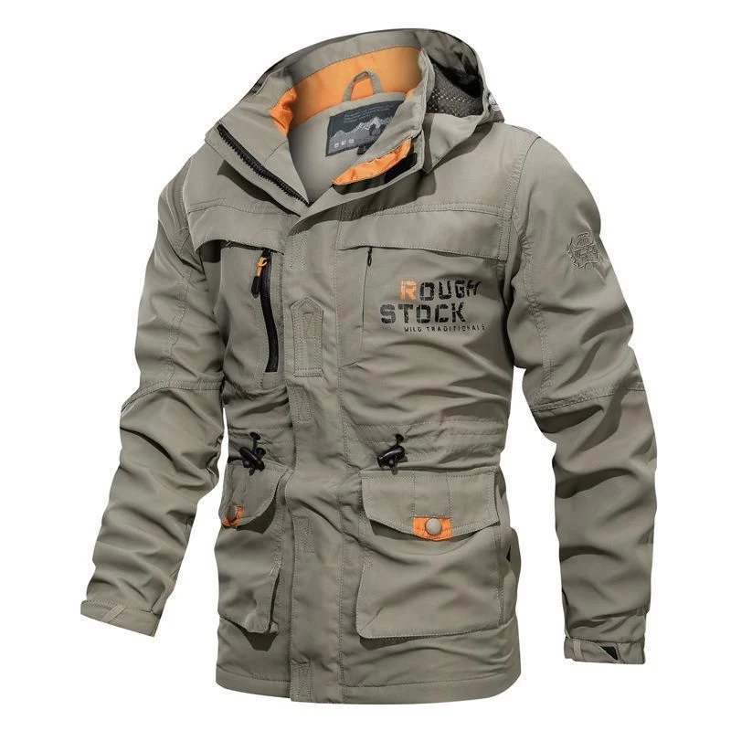 Herren Utility-Parka mit Kapuze, verstellbarer Taillenregulierung und Multifunktionstaschen Nord Taschen