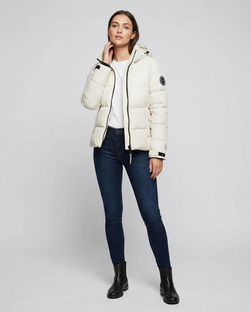 Damen Federdaunenjacke