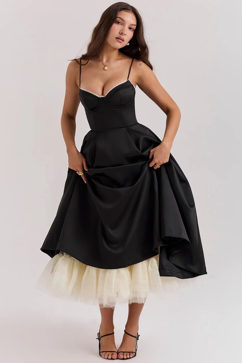 Elegantes Schlankmachendes Kleid für Damen