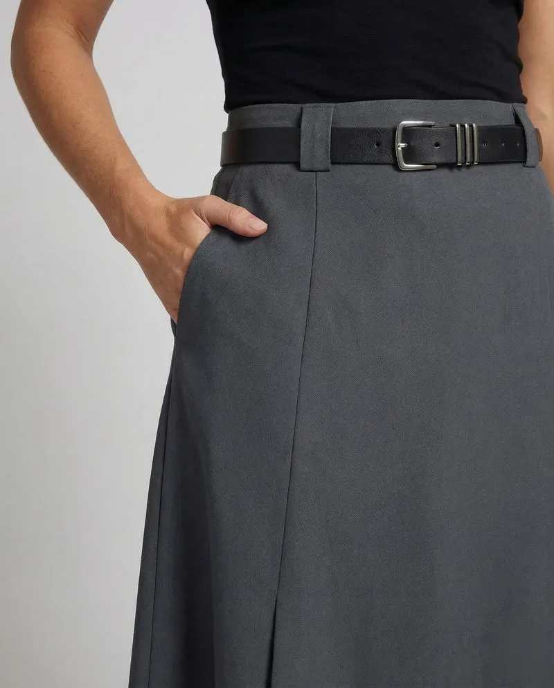 Damen Maxirock Kellerfalten