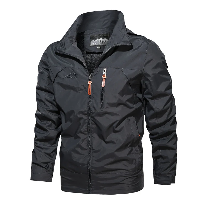 Herren Leichter Softshell-Windblouson mit Brust-Zipper und hochschließendem Kragen Nord Taschen
