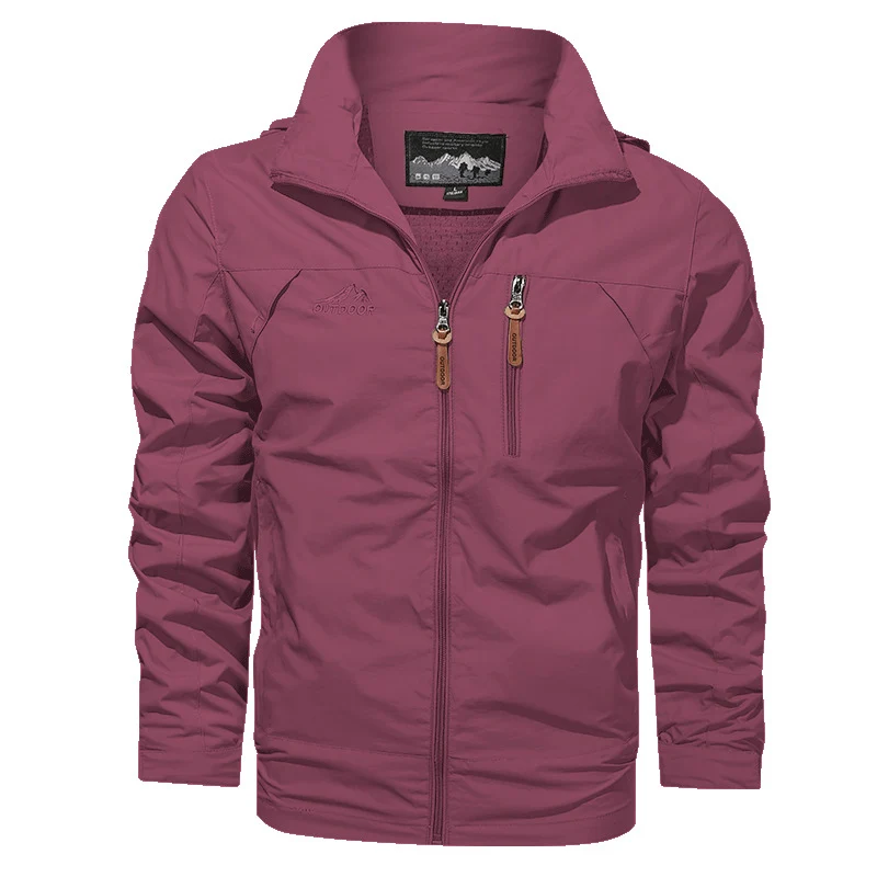 Herren Leichter Softshell-Windblouson mit Brust-Zipper und hochschließendem Kragen Nord Taschen