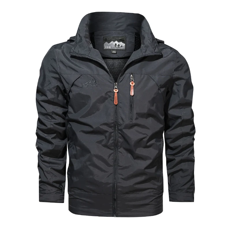 Herren Leichter Softshell-Windblouson mit Brust-Zipper und hochschließendem Kragen Nord Taschen
