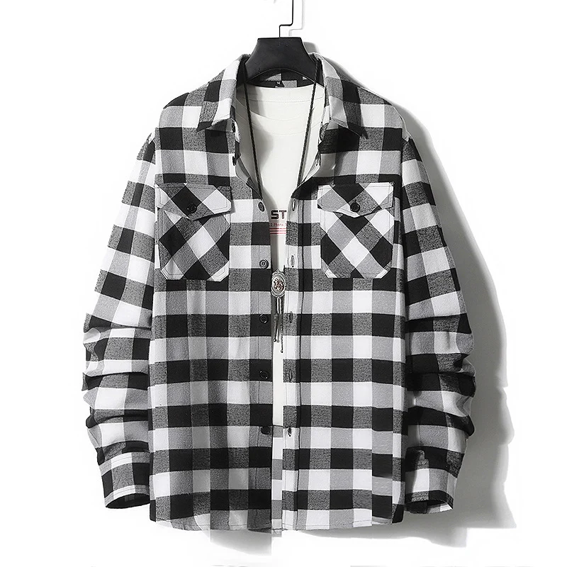 Herren Karo-Flanell-Hemdjacke mit Brusttaschen und relaxed Fit Nord Taschen