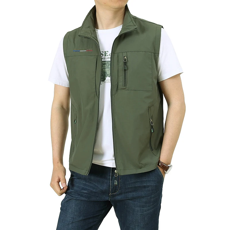 Herren Softshell-Utility-Weste mit Stehkragen und Multifachtaschen Nord Taschen