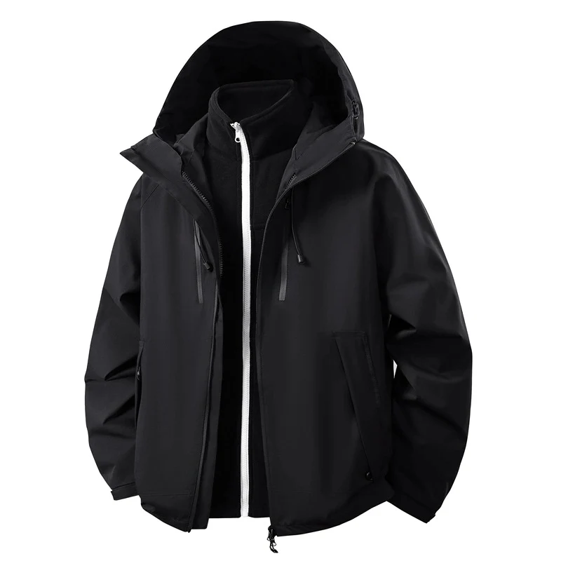 Herren Softshell-Hybridjacke mit abnehmbarem Fleece-Innenfutter winddicht wasserabweisend Nord Taschen