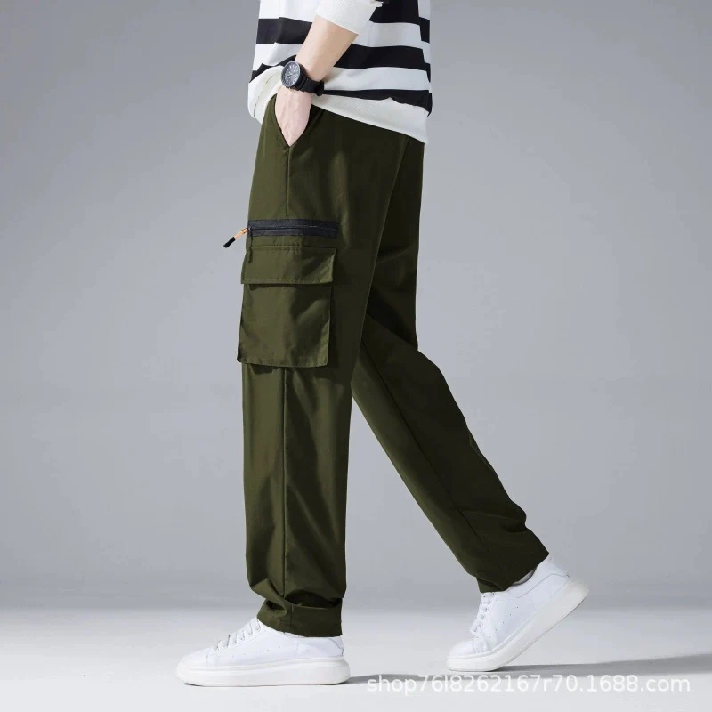 Herren Slim‑Tapered Utility‑Cargohose mit elastischem Bund, Kordelzug & Mehrfachklapptaschen Nord Taschen