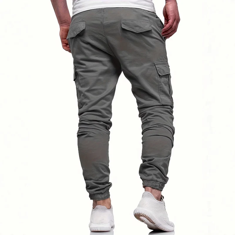 Herren Slim‑Tapered Utility‑Cargohose im Joggerstil mit Klapp- und Reißverschlusstaschen Nord Taschen