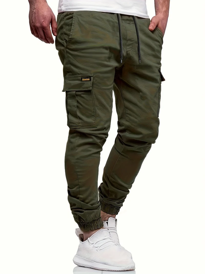 Herren Slim‑Tapered Utility‑Cargohose im Joggerstil mit Klapp- und Reißverschlusstaschen Nord Taschen
