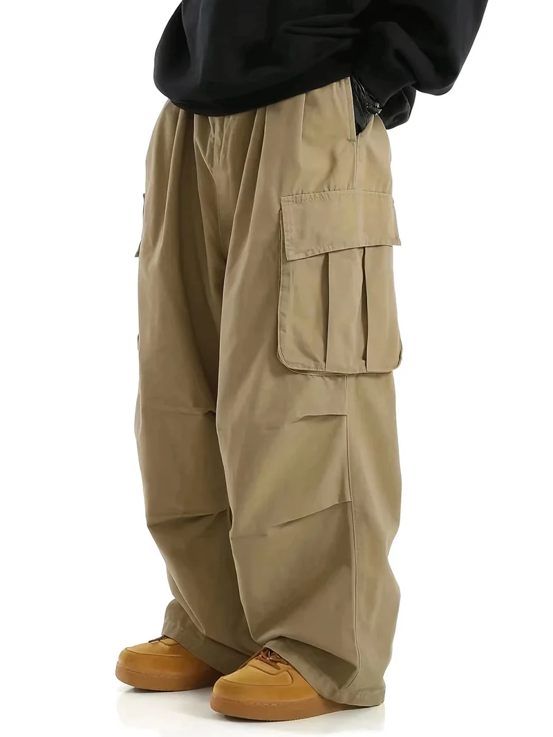 Herren Baggy-Cargo-Hose mit übergroßer Passform, elastischem Tunnelzugbund & mehrfachen Klappfächern Nord Taschen