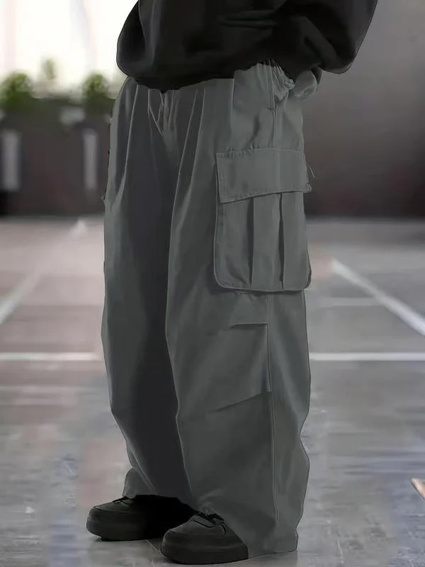Herren Baggy-Cargo-Hose mit übergroßer Passform, elastischem Tunnelzugbund & mehrfachen Klappfächern Nord Taschen