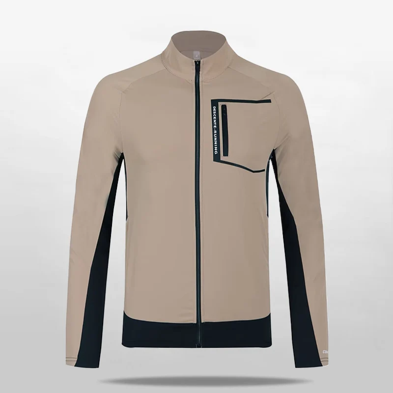 Herren atmungsaktive winddichte Lauf‑Softshelljacke mit Stehkragen und Brusttasche Nord Taschen