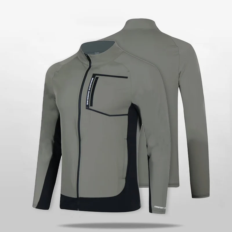 Herren atmungsaktive winddichte Lauf‑Softshelljacke mit Stehkragen und Brusttasche Nord Taschen
