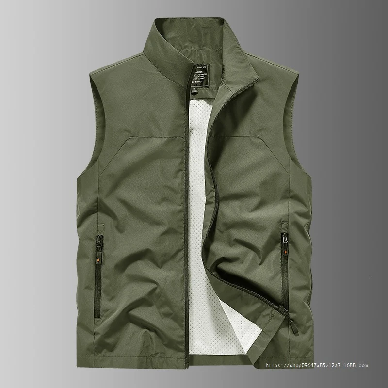 Herren Atmungsaktive Utility‑Weste mit Mesh‑Futter, wind- & wasserabweisender Außenlage & Reißverschlusstaschen Nord Taschen