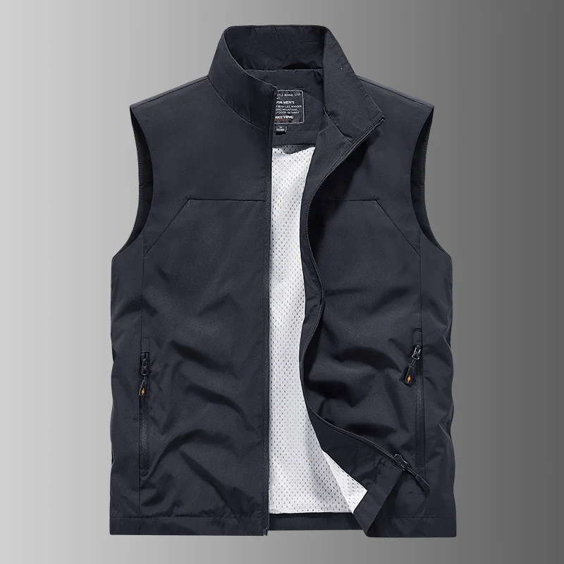 Herren Atmungsaktive Utility‑Weste mit Mesh‑Futter, wind- & wasserabweisender Außenlage & Reißverschlusstaschen Nord Taschen