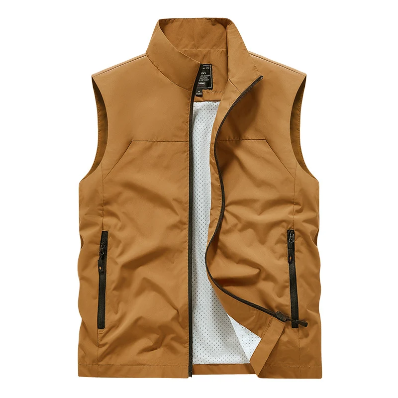 Herren Atmungsaktive Utility‑Weste mit Mesh‑Futter, wind- & wasserabweisender Außenlage & Reißverschlusstaschen Nord Taschen