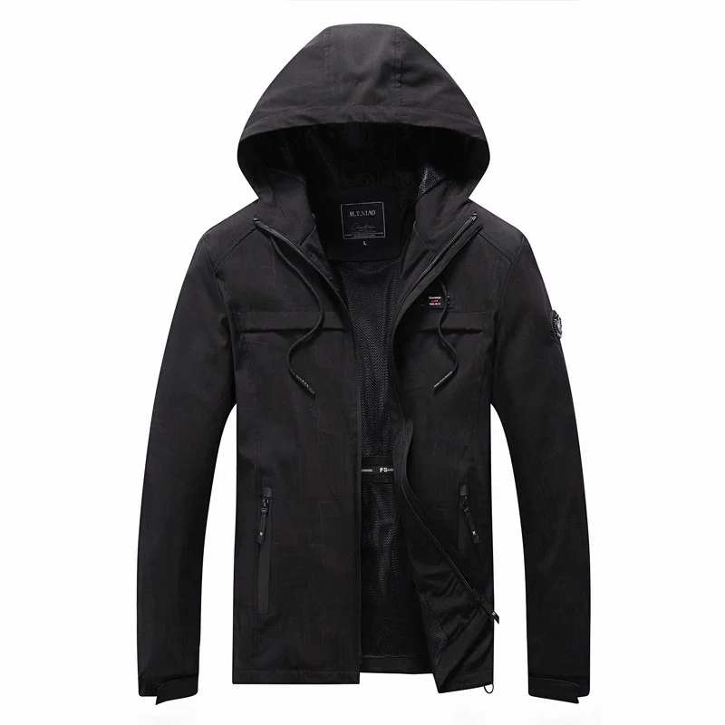 Herren Softshell-Jacke mit Kapuze, winddichtem Außenmaterial und atmungsaktivem Meshfutter Nord Taschen
