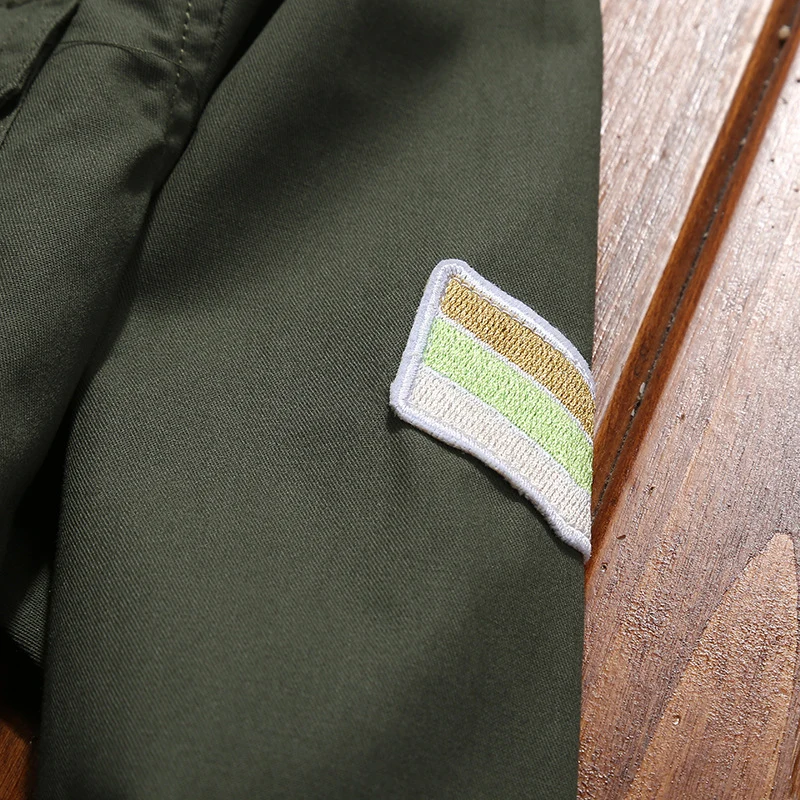 Herren Utility-Hemdjacke mit Schulterpatten, aufgesetzten Brustpattentaschen und Patch‑Applikationen Nord Taschen