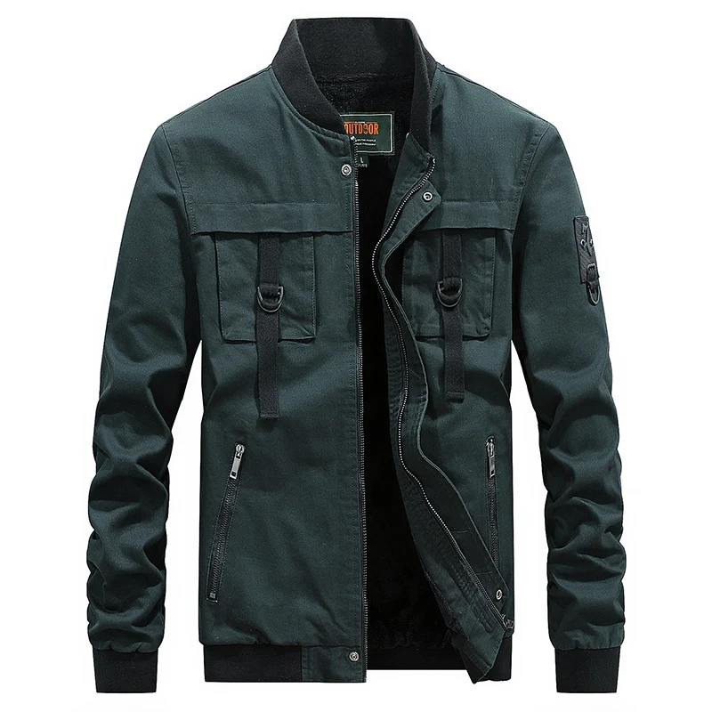 Herren Utility-Fieldjacke mit Stehkragen, D-Ring-Details und Reißverschlusstaschen Nord Taschen