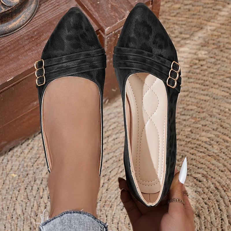 Damen Elegante und bequeme Ballerinas mit modischem Schleifenakzent und edlen Schnallen Nord Taschen