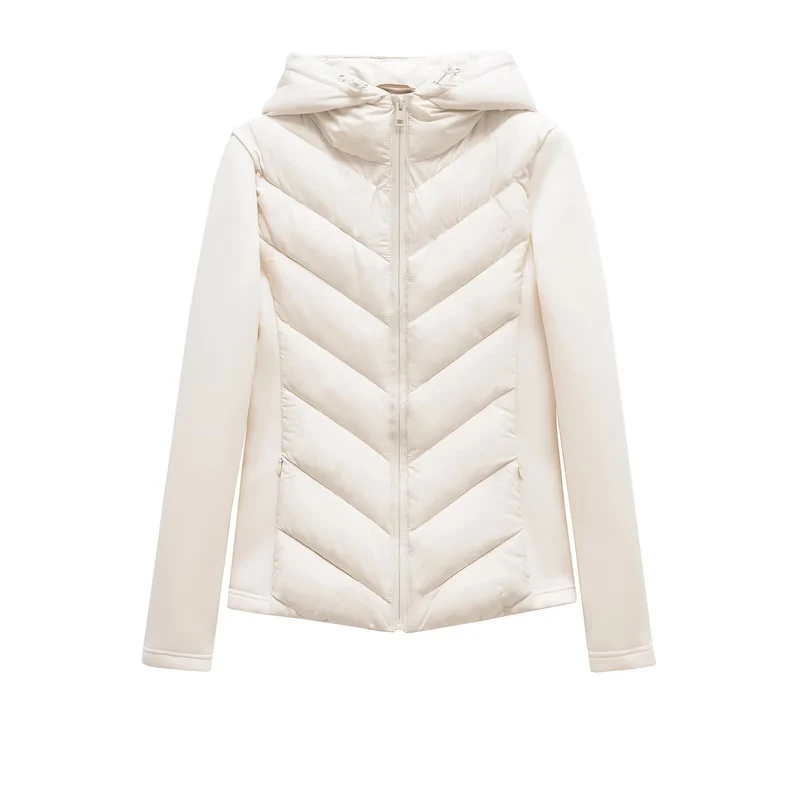 Damen Steppjacke mit Kapuze und Softshell‑Seiteneinsätzen Nord Taschen