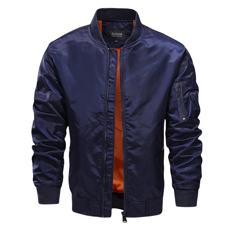 Herren leichter Nylon-Bomberjacke im Aviator-Style mit Ärmel-Utilitytasche Nord Taschen