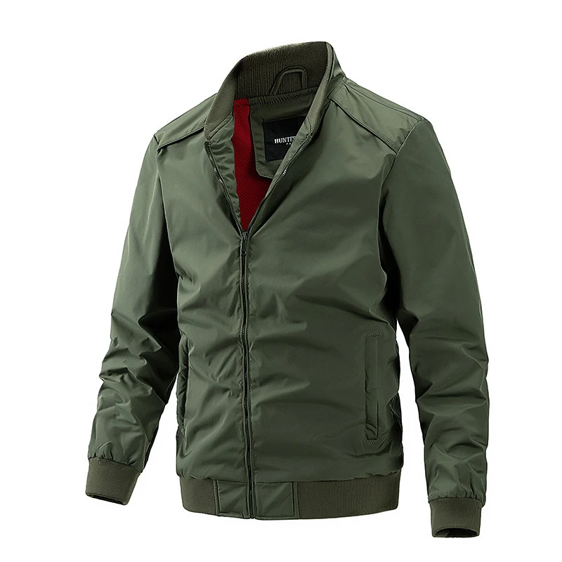 Herren Leichter Nylon-Bomber mit Rippbündchen Stehkragen und atmungsaktivem Meshfutter Nord Taschen