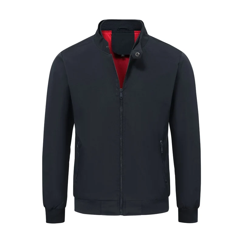 Herren Leichter Nylon-Bomber mit Rippbündchen Stehkragen und atmungsaktivem Meshfutter Nord Taschen
