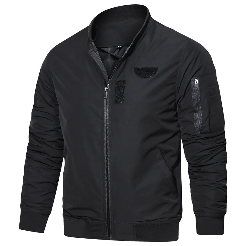 Herren leichter Nylon‑Bomber mit minimalistischem Stehkragen, Ärmel‑Organizer und windabweisender Shell Nord Taschen