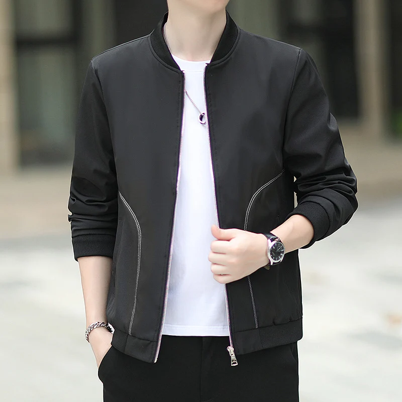Herren leichter Nylon-Bomber mit minimalistischem Design und gerippten Bündchen Nord Taschen