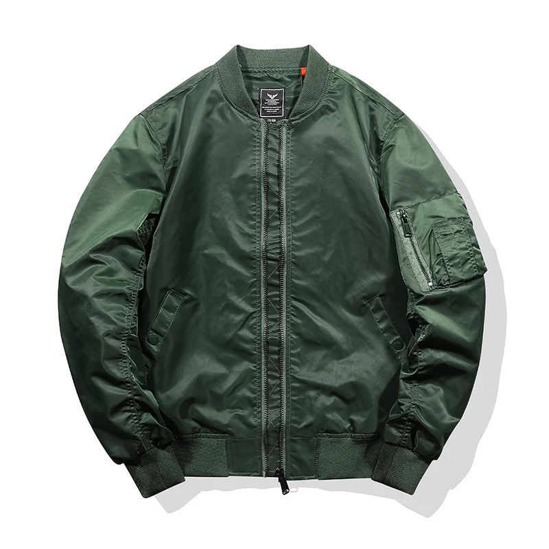 Herren leichter Nylon-Bomber mit kontrastierender Innenfütterung, Ärmeltasche und geripptem Bund Nord Taschen