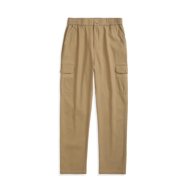 Herren Gerade geschnittene Cargo-Hose mit elastischem Bund und aufgesetzten Klappentaschen Nord Taschen