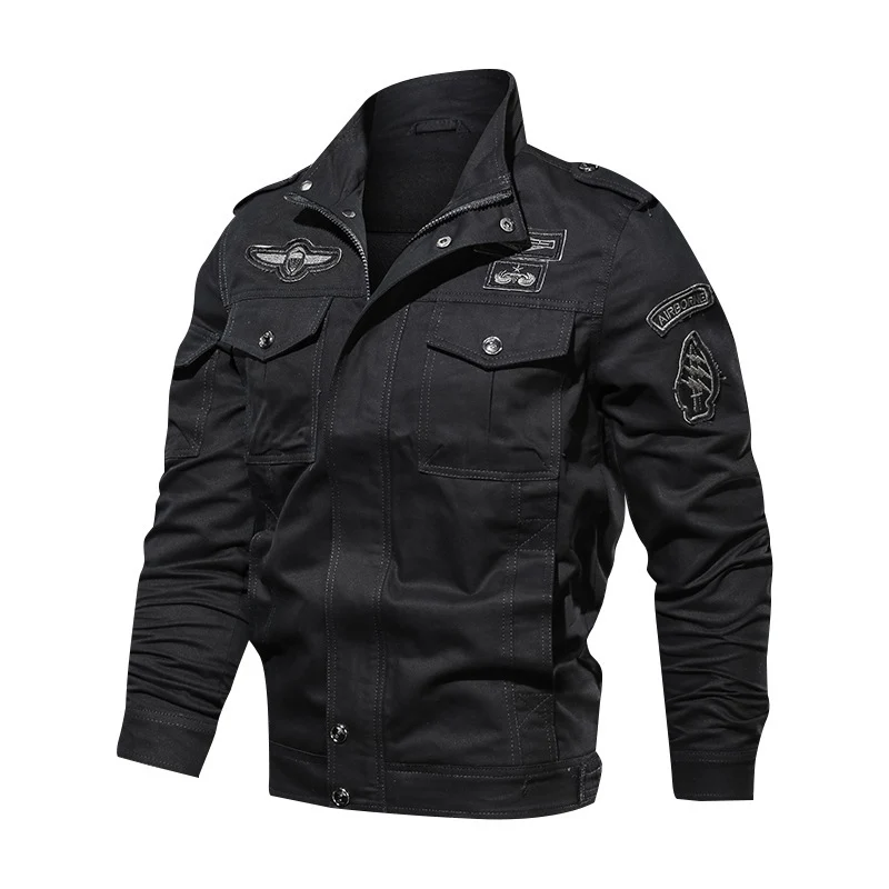 Herren robuste Canvas-Fieldjacke im Military-Utility-Stil mit Schulterpatten und Pattentaschen Nord Taschen
