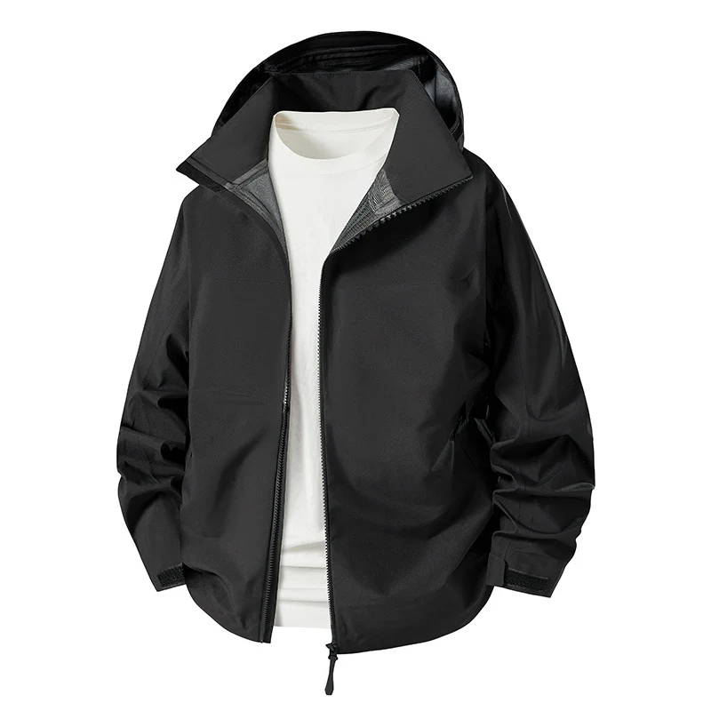 Damen Wasserabweisende atmungsaktive Kapuzenjacke mit verstellbaren Bündchen Nord Taschen
