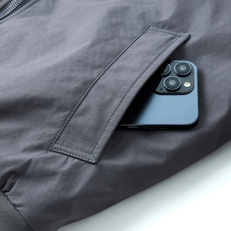 Herren Utility-Bomberjacke im Pilotenstil mit Ärmeltasche und Rippbündchen Nord Taschen