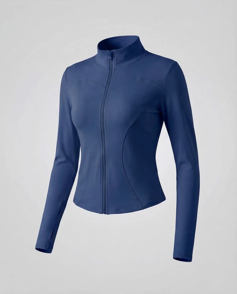 Damen Figurbetonte Stretch-Sportjacke