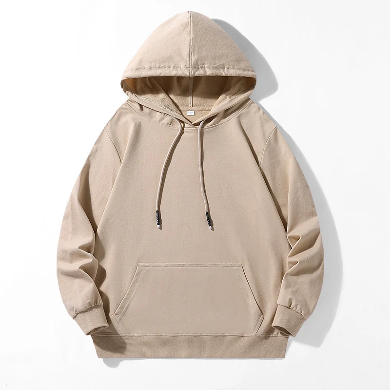 Unisex Locker geschnittener Kapuzenpullover aus Baumwollmix mit Kängurutasche und Kordelzug Nord Taschen