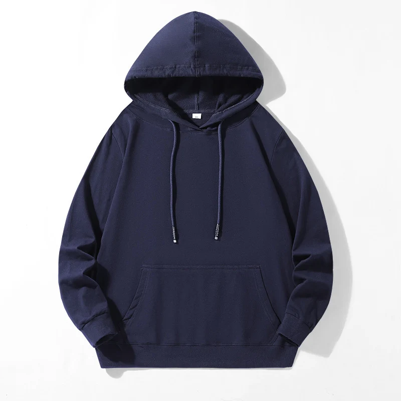 Unisex Locker geschnittener Kapuzenpullover aus Baumwollmix mit Kängurutasche und Kordelzug Nord Taschen