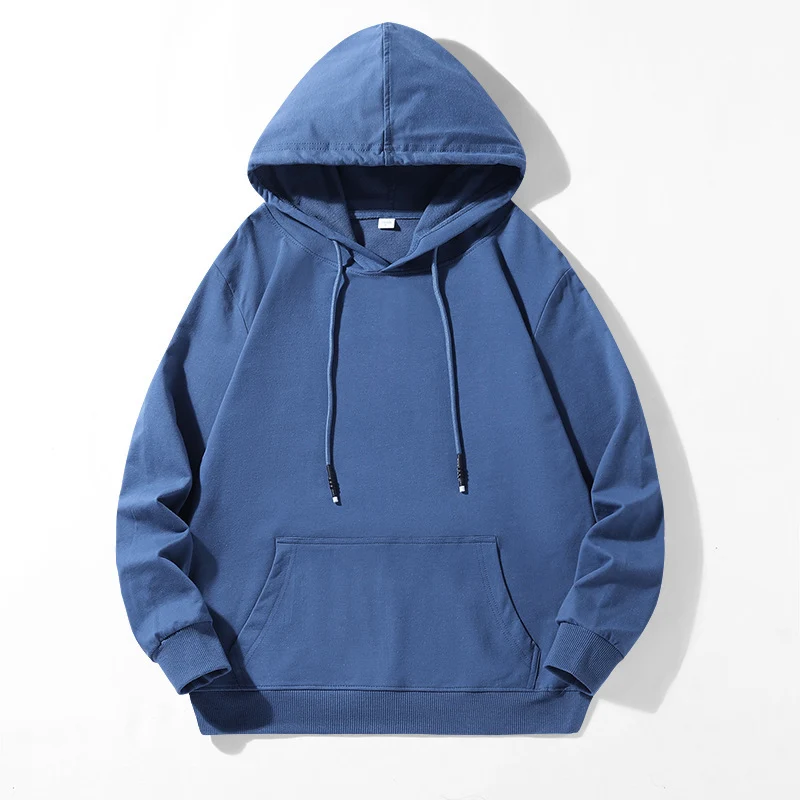 Unisex Locker geschnittener Kapuzenpullover aus Baumwollmix mit Kängurutasche und Kordelzug Nord Taschen