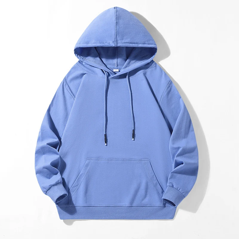 Unisex Locker geschnittener Kapuzenpullover aus Baumwollmix mit Kängurutasche und Kordelzug Nord Taschen