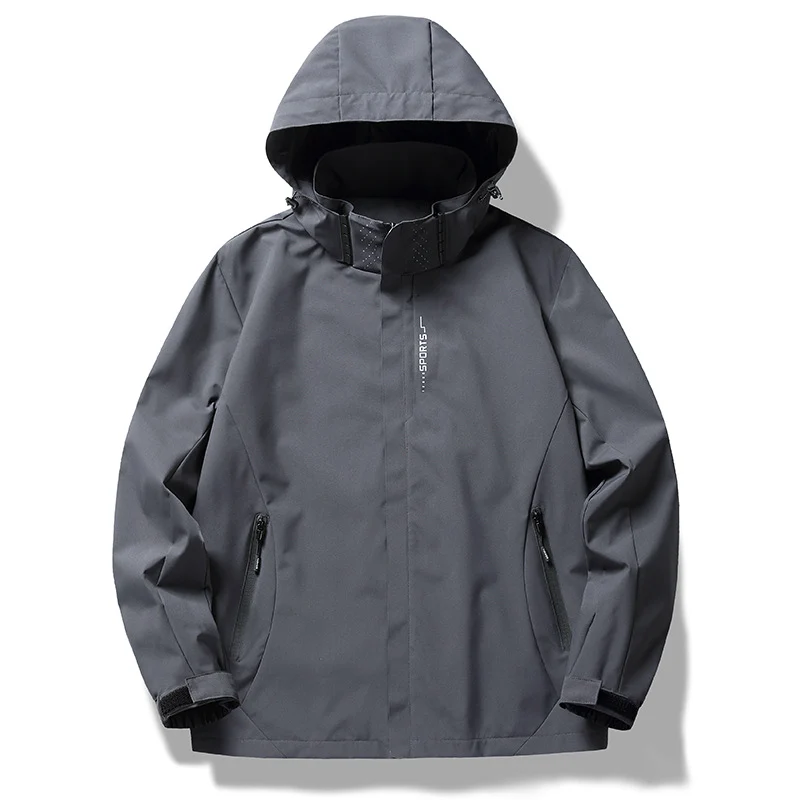 Herren zweilagige Softshell-Regenjacke mit abnehmbarem Fleece‑Innenlayer und verstellbarer Kapuze Nord Taschen