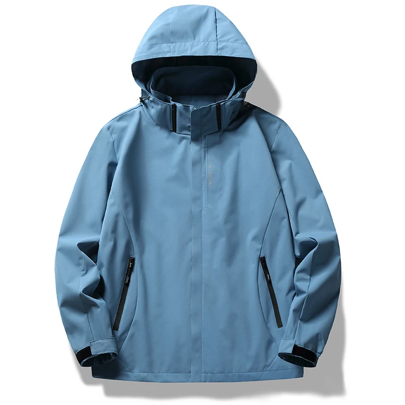 Herren zweilagige Softshell-Regenjacke mit abnehmbarem Fleece‑Innenlayer und verstellbarer Kapuze Nord Taschen