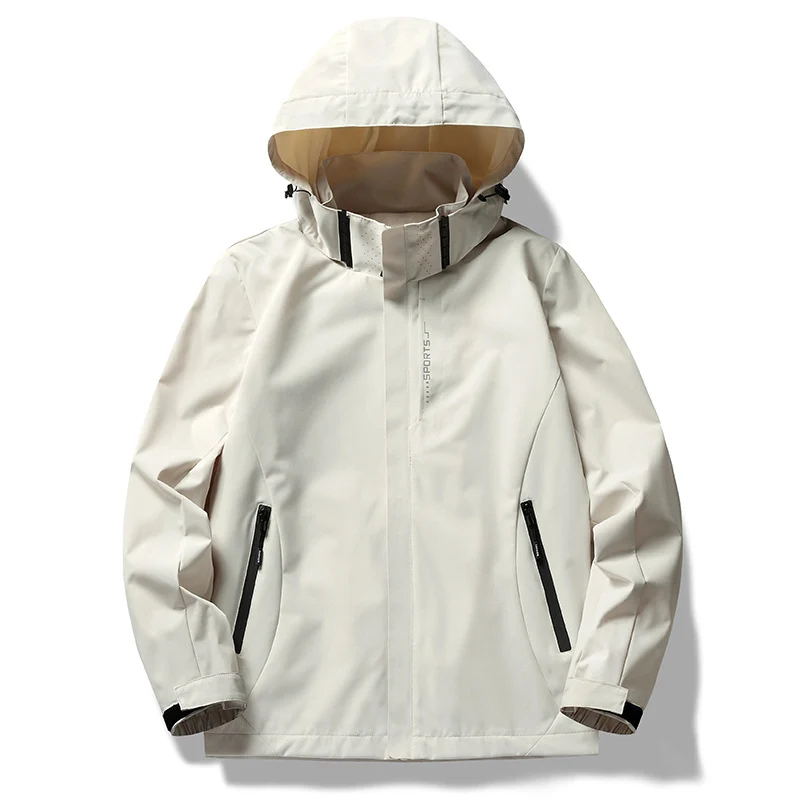 Herren zweilagige Softshell-Regenjacke mit abnehmbarem Fleece‑Innenlayer und verstellbarer Kapuze Nord Taschen