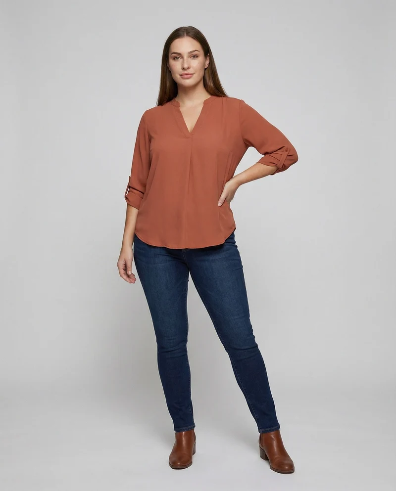 Damen Asymmetrische Chiffon Chiffon Bluse