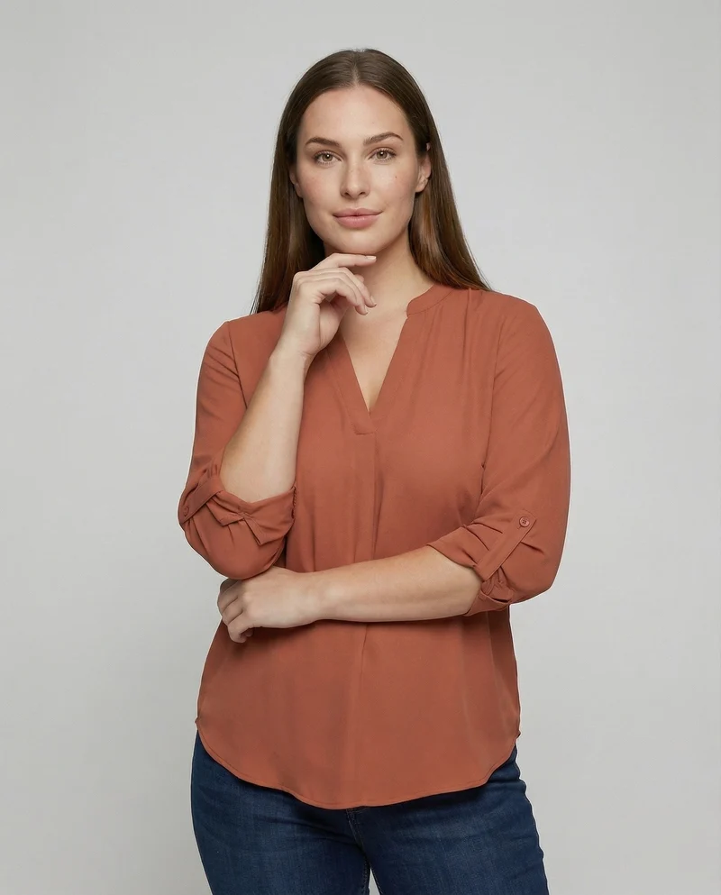 Damen Asymmetrische Chiffon Chiffon Bluse