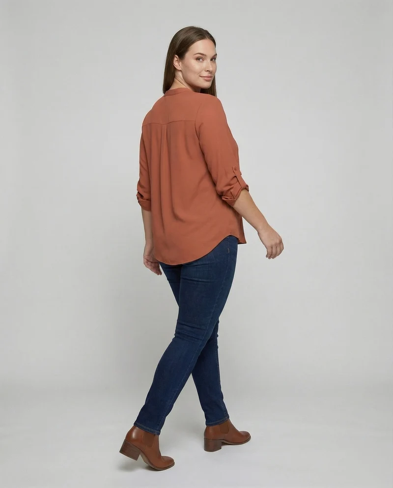 Damen Asymmetrische Chiffon Chiffon Bluse